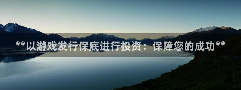 新航娱乐app最新版本更新内容是什么：**以游戏发行保底进行投资：保障您的成功**
