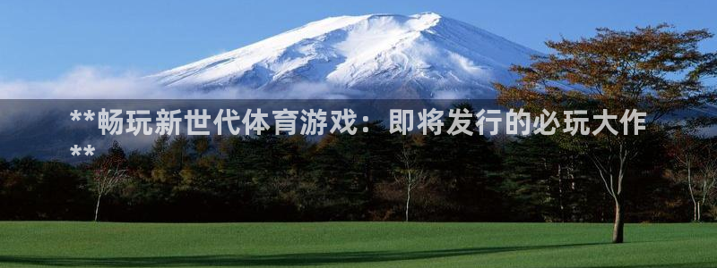 新航娱乐注册平台：**畅玩新世代体育游戏：即将发行的必玩大作
**