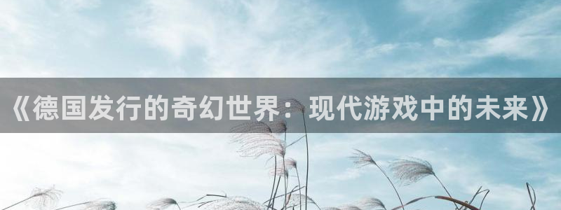 新航娱乐扣费是什么费用啊：《德国发行的奇幻世界：现代游戏中的未来》